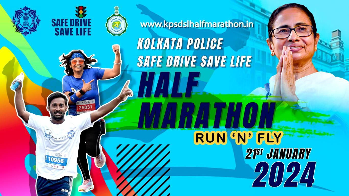 Kolkata Police Safe Drive Save Life Half Marathon 2024